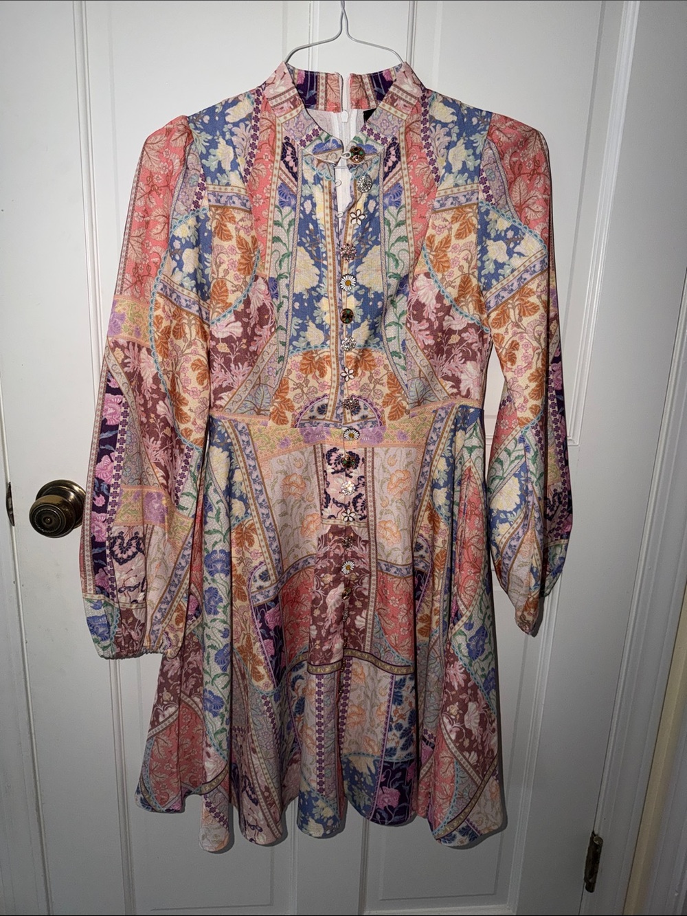 Boho Multi-Color Floral Patchwork Dress